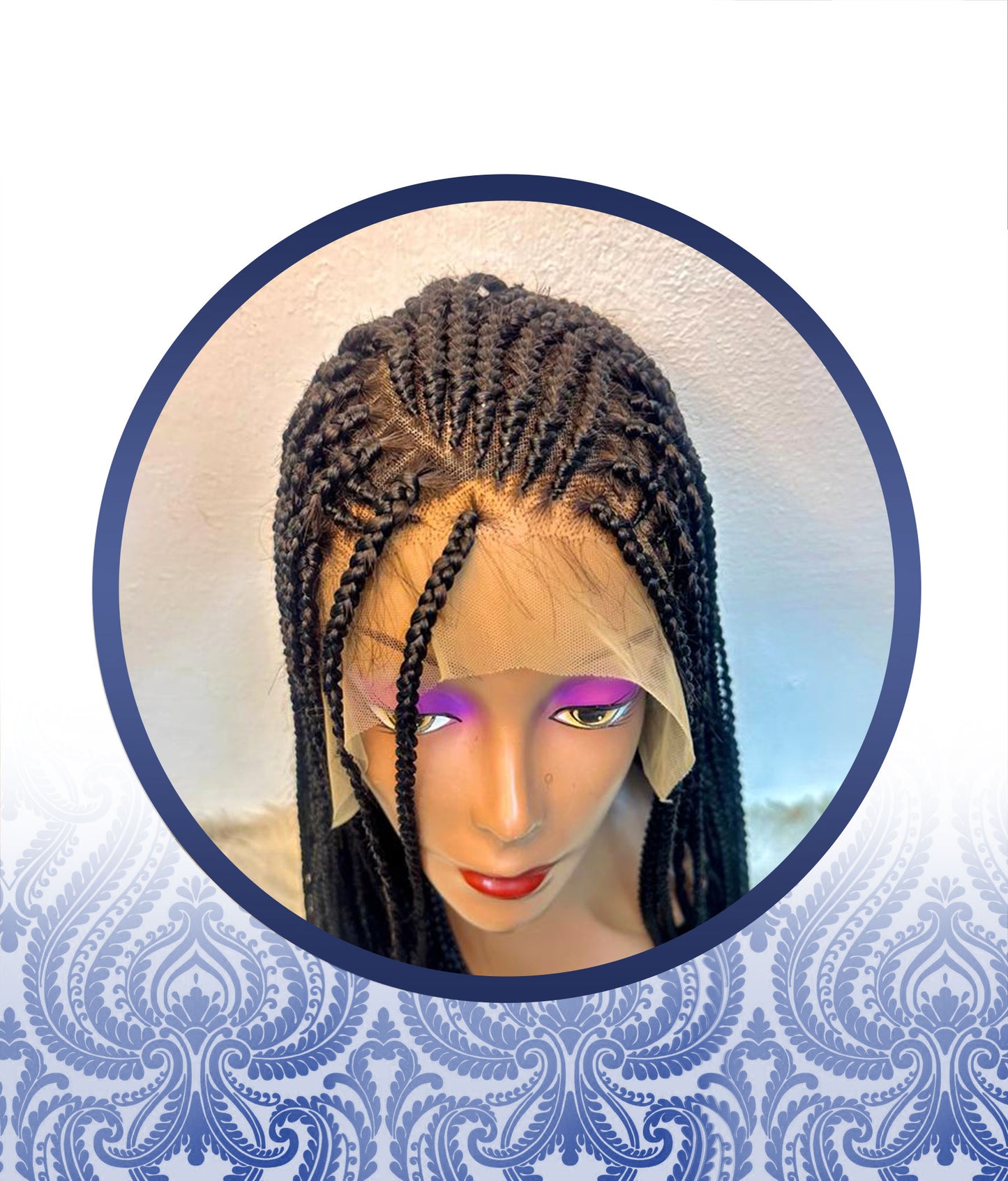 Full Frontal Tribal Braided Wig